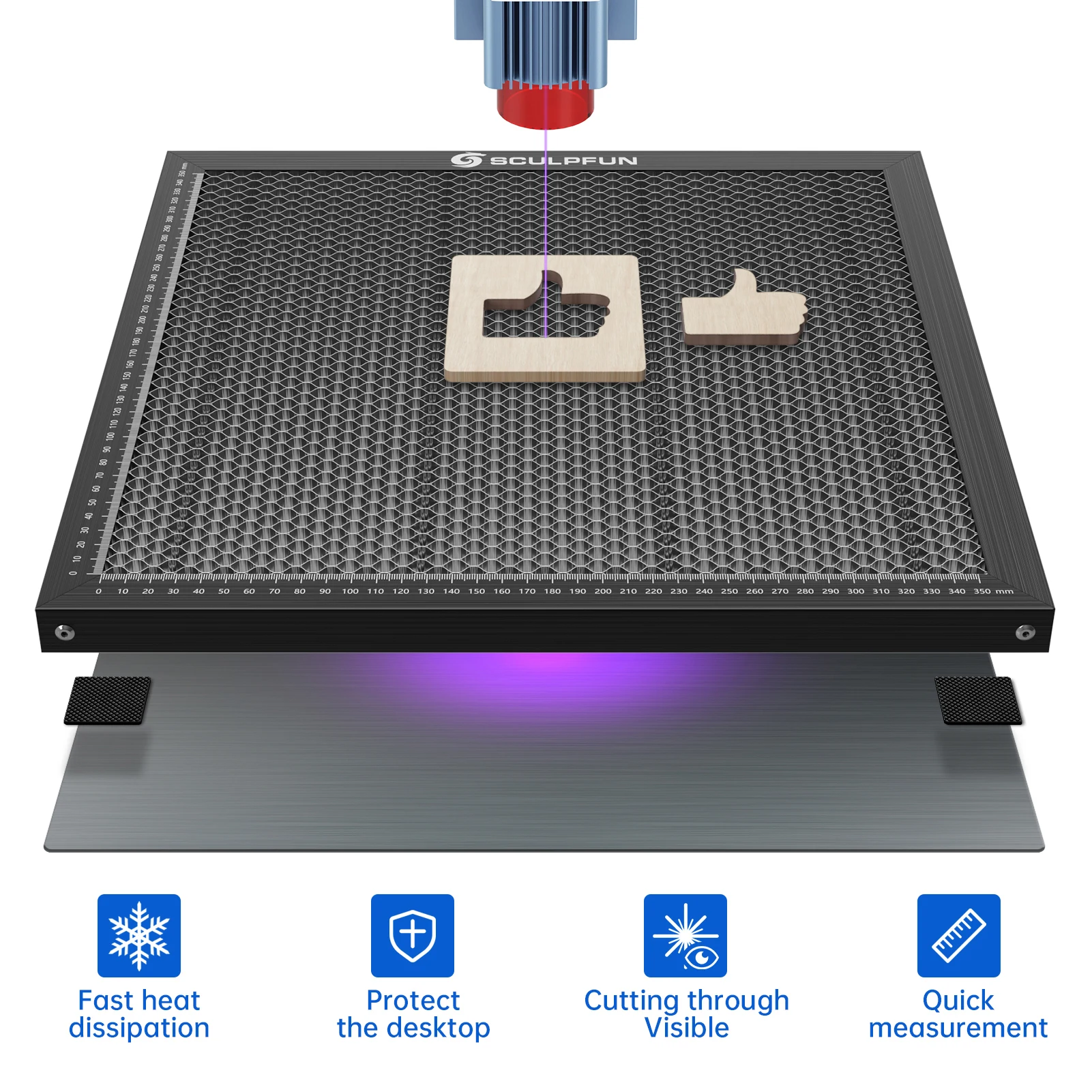 Co2 Laser Engraving Machine - Laser Engraver Work Bed Honeycomb Working
