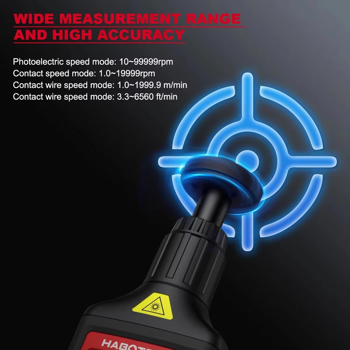 HABOTEST HT671 2-in-1 Digital  - đánh giá và giá Industrial Laser Tachometer