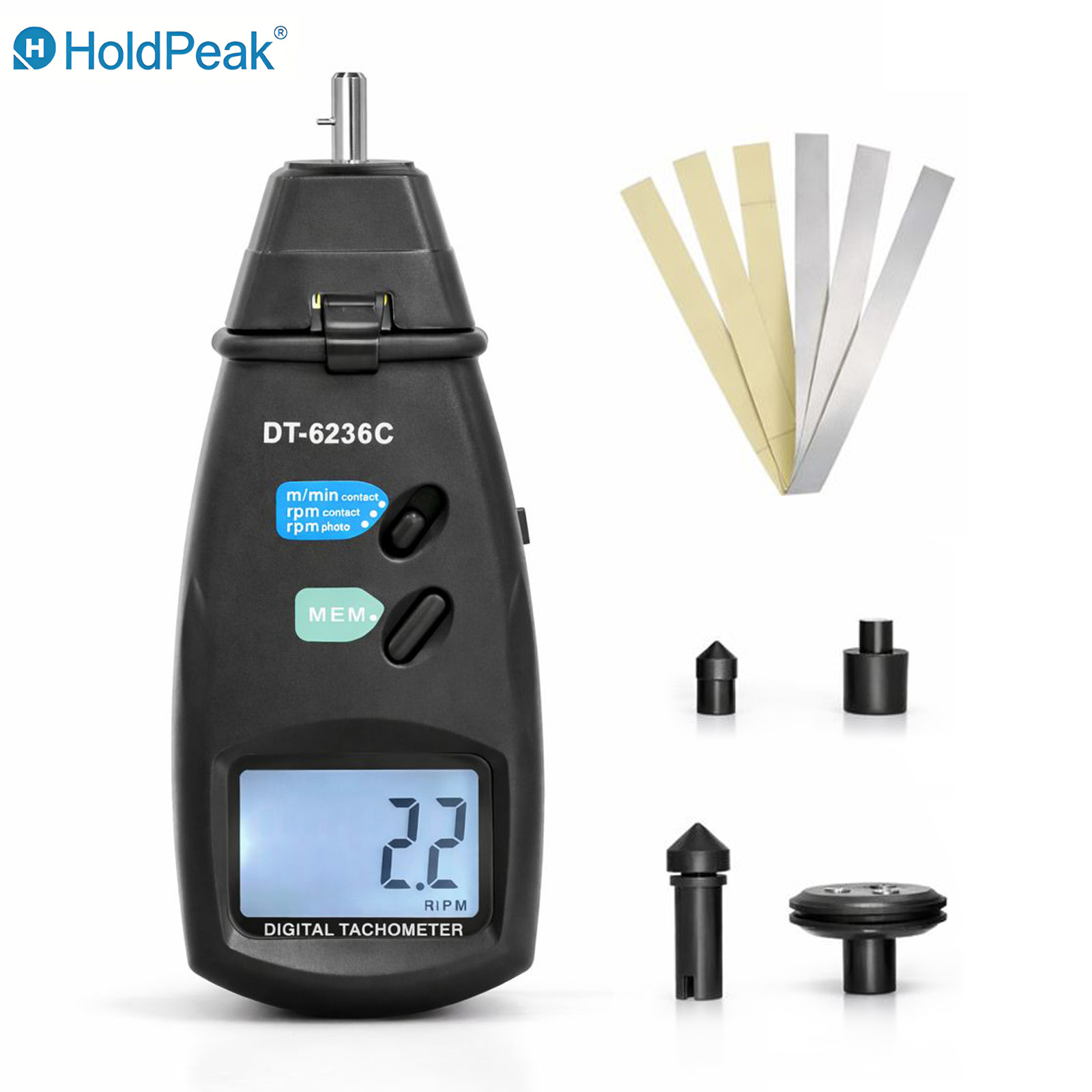HoldPeak Contact & Laser Tacho - đánh giá và giá Industrial Laser Tachometer