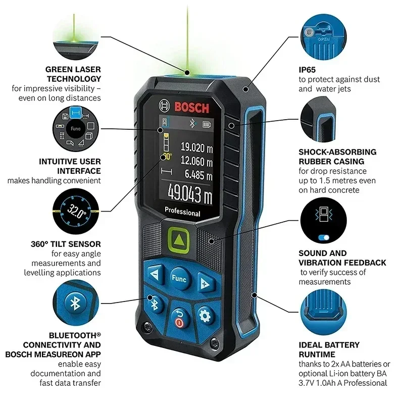 BOSCH GLM 50-27 CG Laser Range - đánh giá và giá Industrial Laser Drill