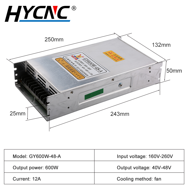 GY600W-48-A Power Switch 600W  - đánh giá và giá Industrial Laser Supply